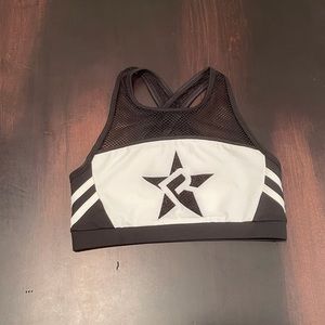 Rebel Athletic Miller Sports Bra in Black n’ White